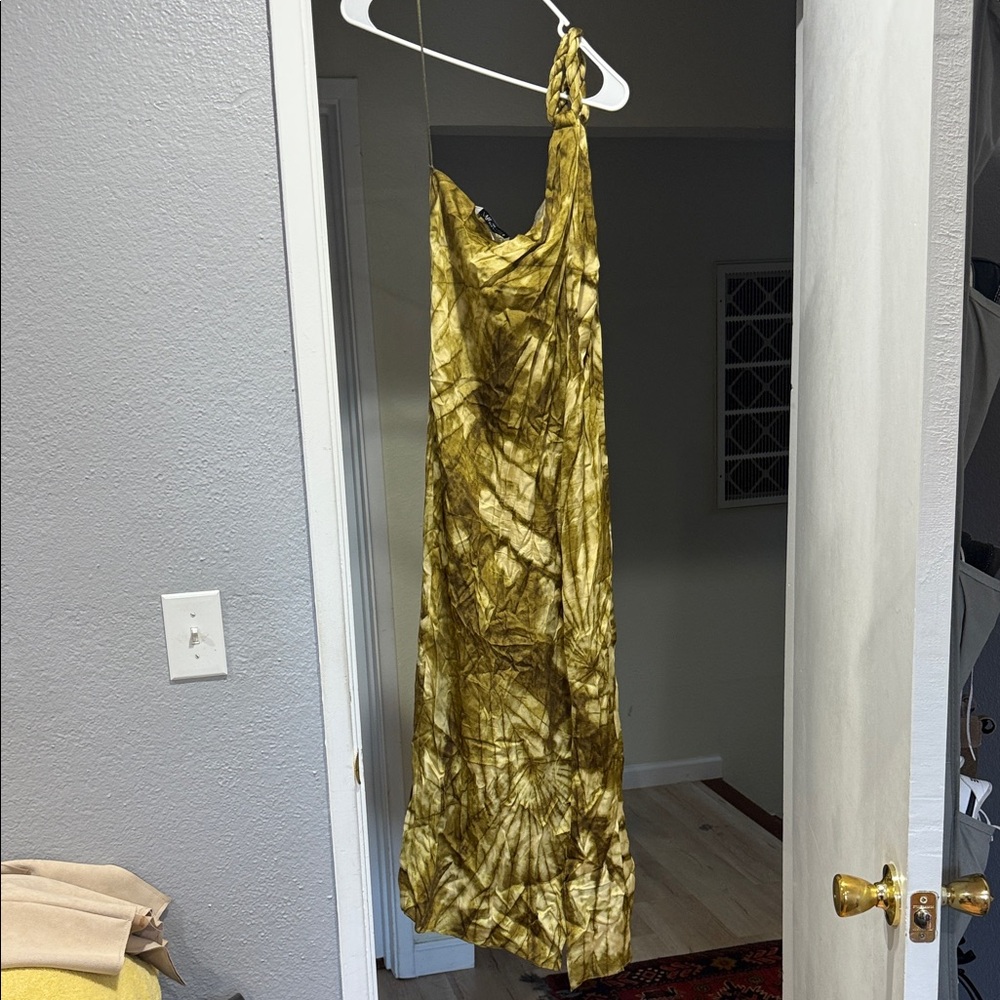 Zara Olive and Mustard Dress